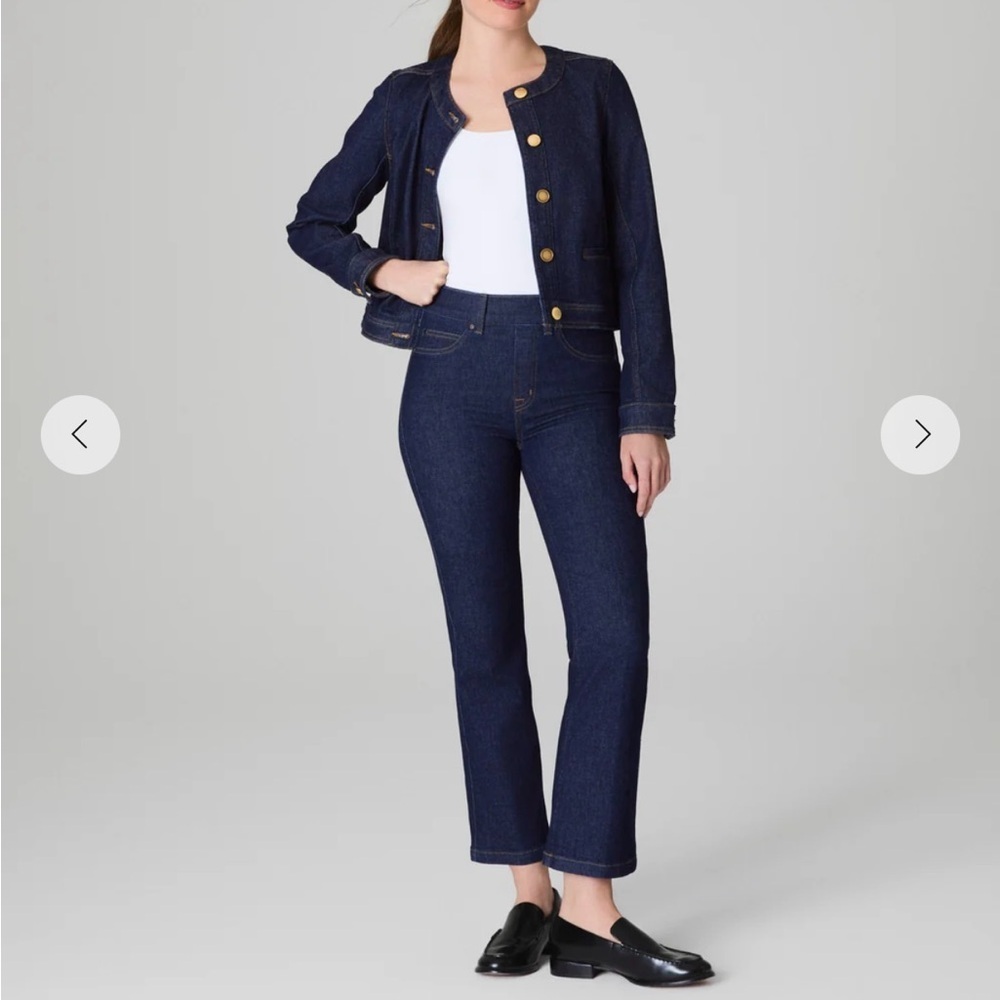 Spanx Kick Flare Jeans in Raw Indigo NWT